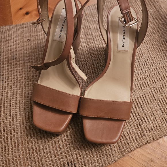 ANTONIO MELANI Shoes - ANTONIO MELANI Tan Leather Platform Heels